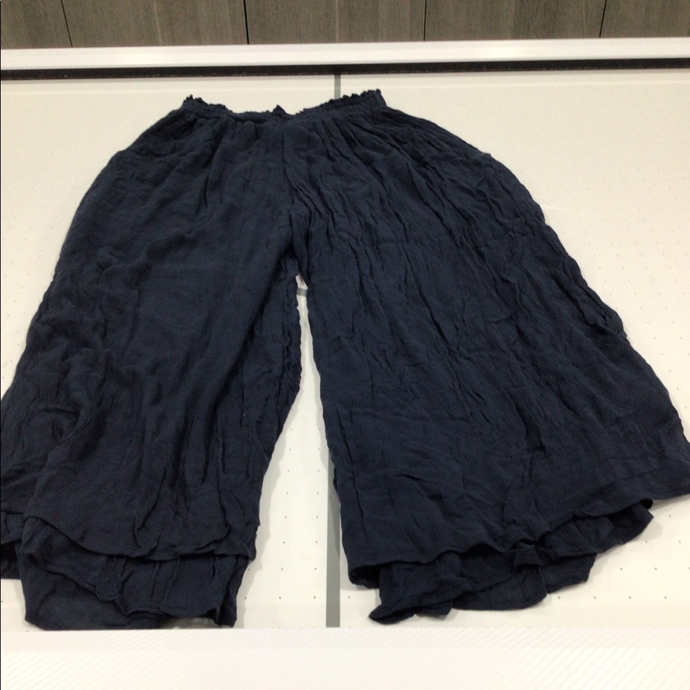 Navy blue loose pants